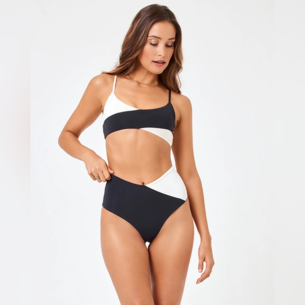 L*Space High Tide color block bikini bottoms *NWT*